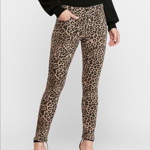 Leopard jean leggings